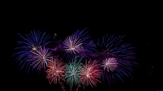 multicolored fireworks in midair